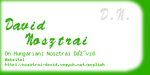 david nosztrai business card